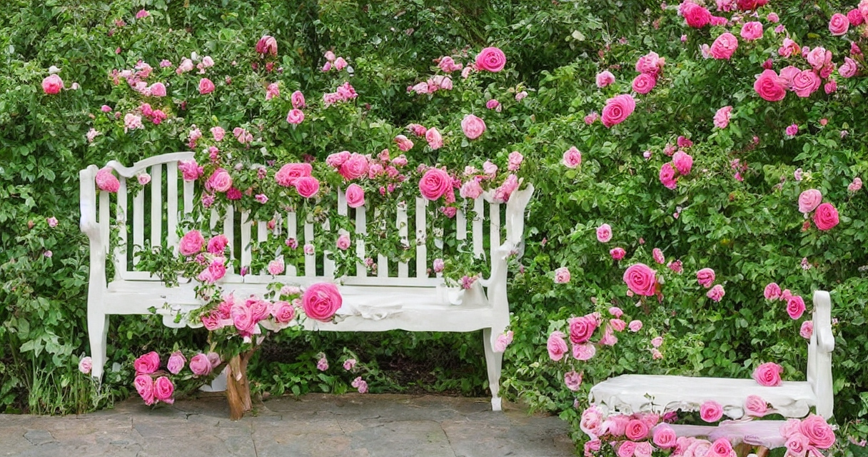 Sådan skaber du et romantisk opholdssted med en rosenbænk